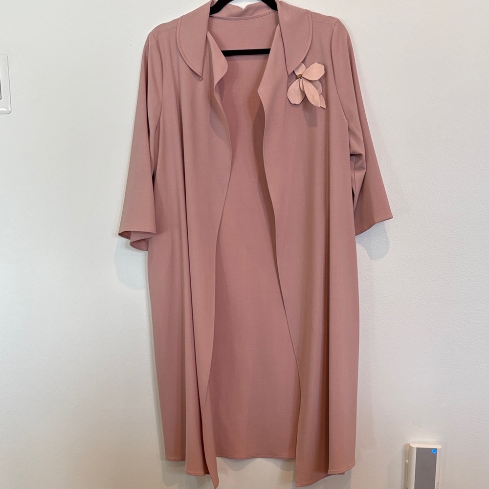 Stylish Pink Open Front Jacket